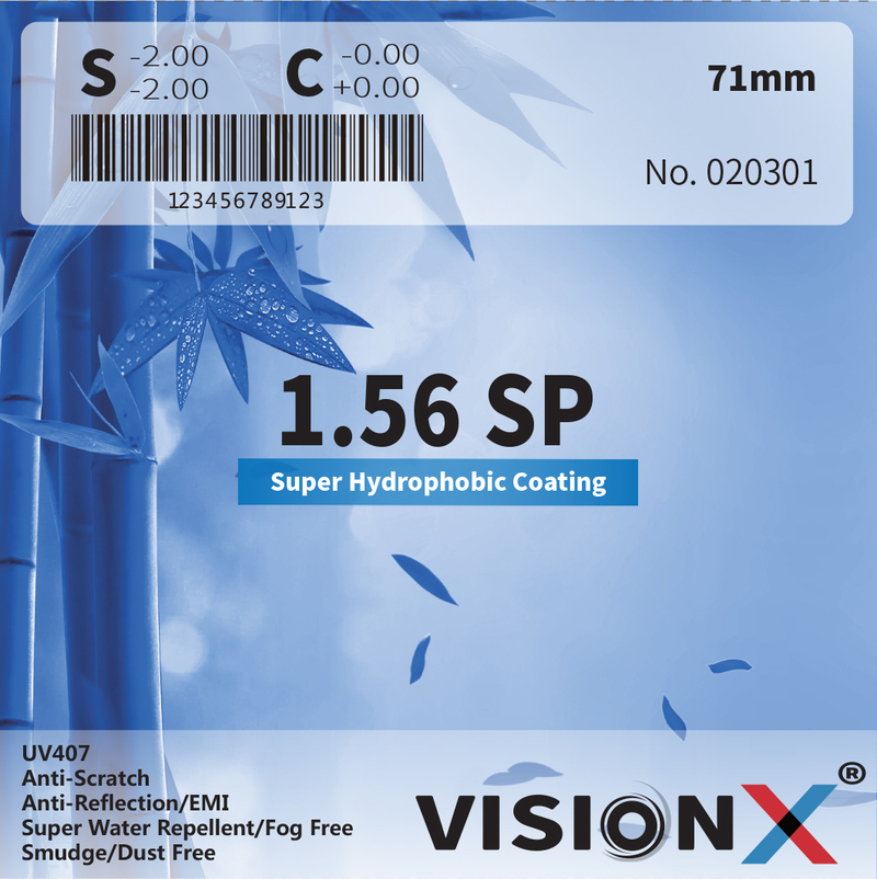 VisionX 1.56 UV407 SHMC